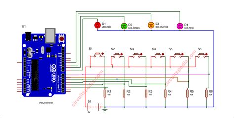 Arduino Multiple LED Control With Multiple Push .